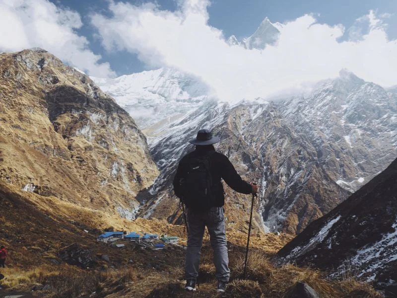 trekking to annapurna base camp